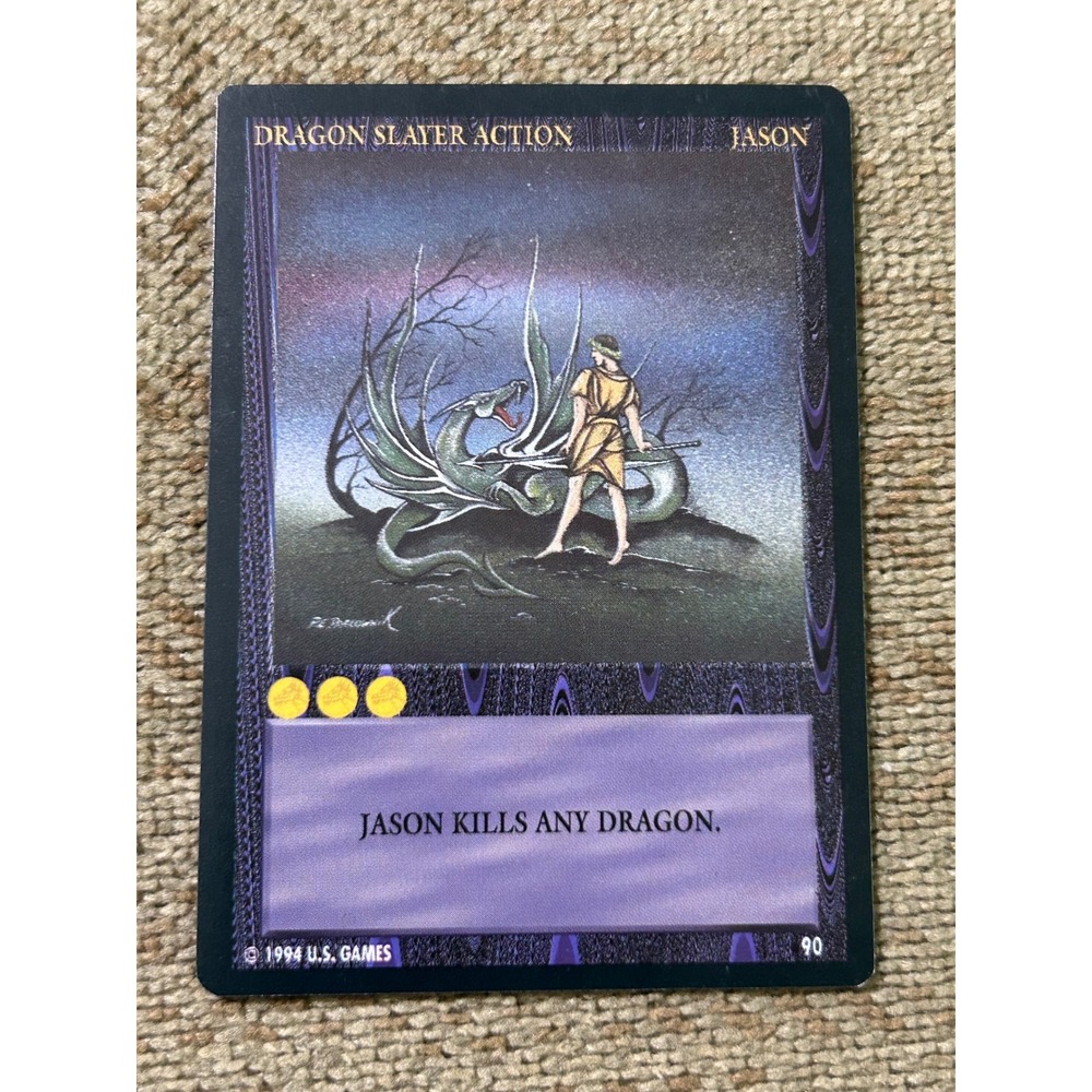 1994 Wyvern CCG Dragon Slayer Action Jason Card 90 US Games Vintage TCG